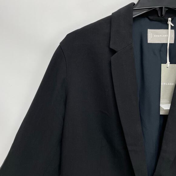 Everlane Womens The Easy Blazer Size 4 Black One Button NWT $128 - Picture 6 of 10